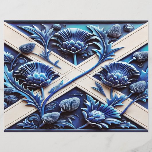 Briefkopf mit schottischem Thistles-Design (Vorderseite)