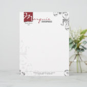Briefkopf Papier - Firmen CEO Monogramm Rot (Stehend Vorderseite)