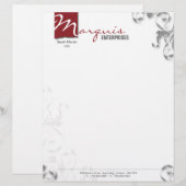 Briefkopf Papier - Firmen CEO Monogramm Rot (Vorne/Hinten)