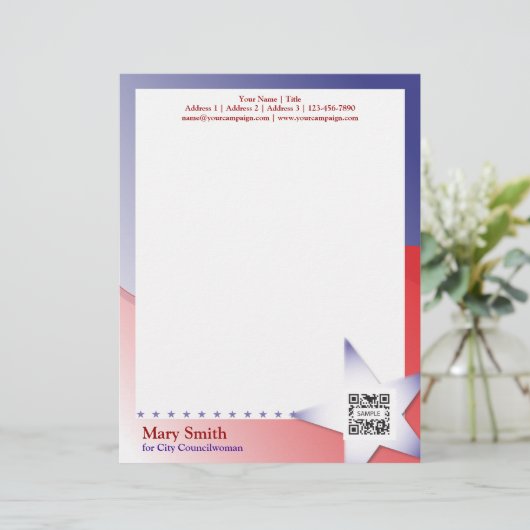 Briefkopf-Schablonen-Kampagne Briefbogen (Stehend Vorderseite)