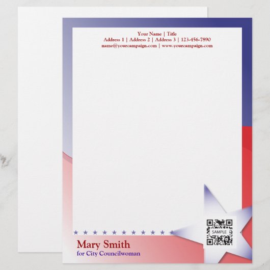 Briefkopf-Schablonen-Kampagne Briefbogen (Vorne/Hinten)