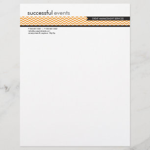 Briefkopf trendy fett Chevron-Streifen orange