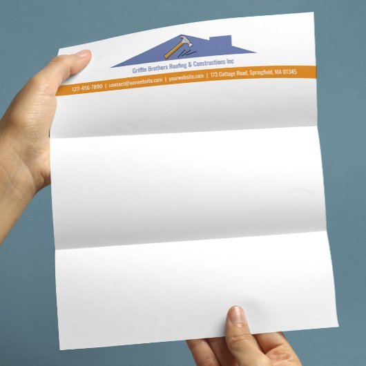Briefkopfvorlage für Dachdeckerarbeiten Briefkopf