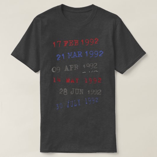 Briefmarke 1992 T-Shirt (Design vorne)