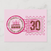 Briefmarke 30 Geburtstag Postkarte (Vorderseite)