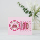 Briefmarke 60 Geburtstag Postkarte (Stehend Vorderseite)