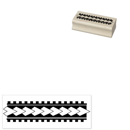 Briefmarke abstrakter Zickzack Kunst Gummistempel (Stempel)