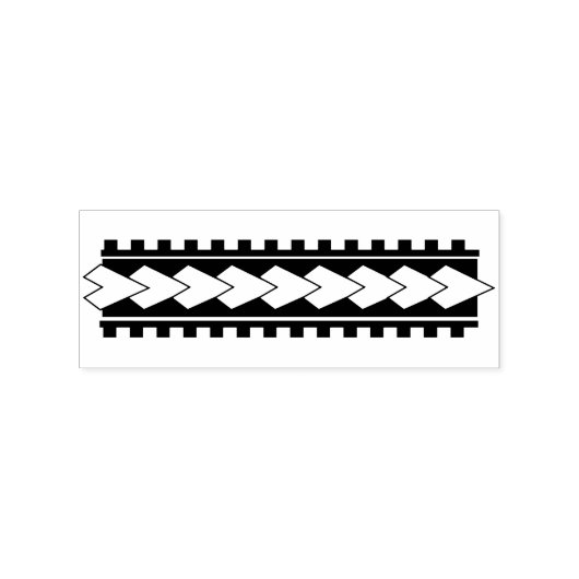 Briefmarke abstrakter Zickzack Kunst Gummistempel (Prägung)