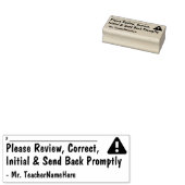 Briefmarke "Anfrage & Lehrername" Gummistempel (Stempel)