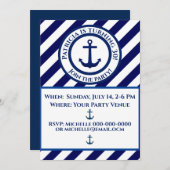 Briefmarke Anker & Diagonal Stripe Einladung zum G (Vorne/Hinten)