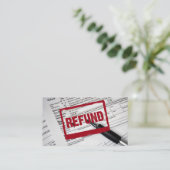 Briefmarke auf 1040-Steuerformular Visitenkarte (Stehend Vorderseite)