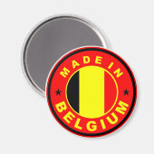 Briefmarke auf dem belgischen Staatsflagge Magnet (Vorderseite/Rückseite)