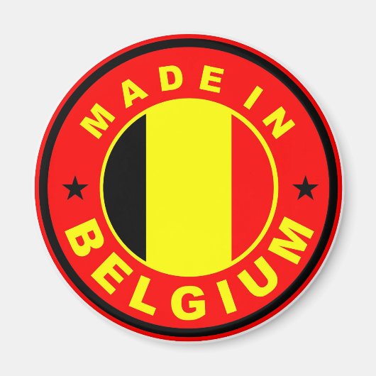 Briefmarke auf dem belgischen Staatsflagge Magnet (Vorne)