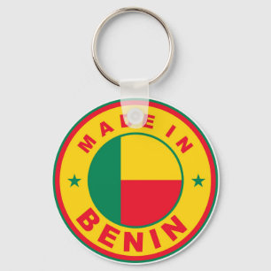 Briefmarke auf dem benin-Länderkennzeichen Schlüsselanhänger