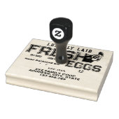 Briefmarke auf dem Eierkarton Gummistempel (Stempel)