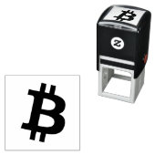 Briefmarke aus Bitcoin-Symbol-Selbstfarbkautschuk  Permastempel (Beispiel)