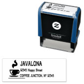 Briefmarke aus Edelstahl, individuelle Gestaltung Permastempel (Beispiel)