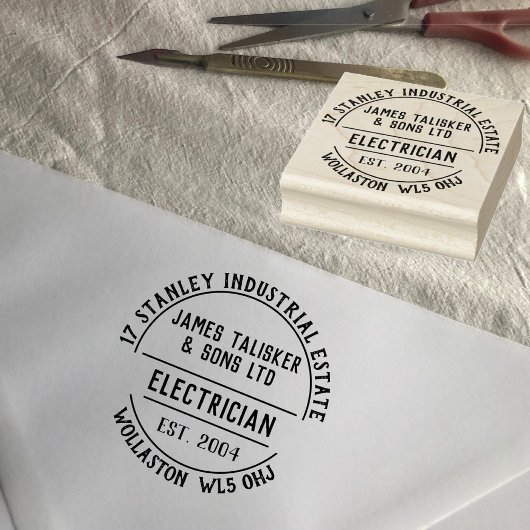 Briefmarke aus Elektrogummi Gummistempel
