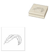 Briefmarke aus gebranntem Blatt, fest, handgezeich Gummistempel (Stempel)