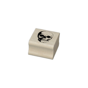 Briefmarke aus Gummi mit Vintage Skull Gummistempel