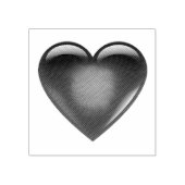 Briefmarke aus Gummi, rotes Herz Gummistempel (Prägung)