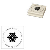 Briefmarke aus Gummi, Schneeflocke Gummistempel (Stempel)