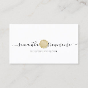 Briefmarke aus Gummihülle Visitenkarte