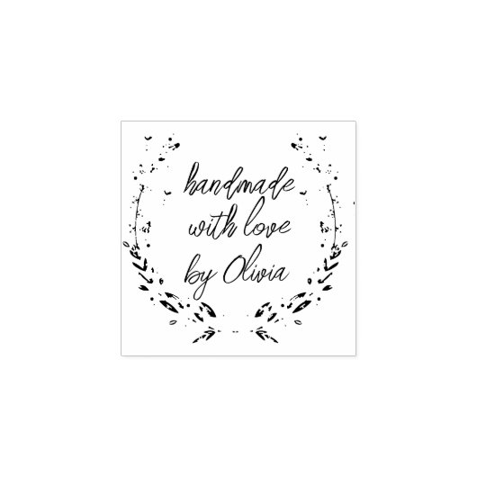 Briefmarke aus handgefertigtem Lavendel Gummistempel (Prägung)