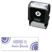 Briefmarke aus handgefertigtem, selbstglattem Kaut Permastempel (Beispiel)