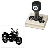 Briefmarke aus Holz/Motorrad Gummistempel (Stempel)