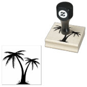 Briefmarke aus Holz/Palmen Gummistempel (Stempel)