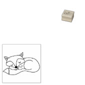 Briefmarke aus Holz - Schlaffuchs Gummistempel (Stempel)