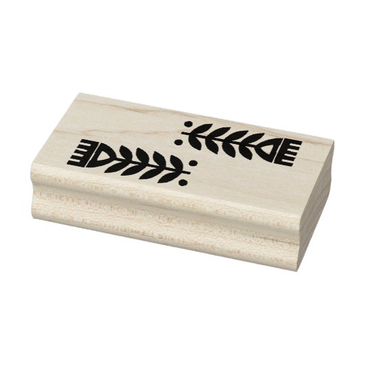 Briefmarke aus Holz - Skandinavische Volkskunst Bl Gummistempel (Stempel)