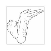 Briefmarke aus Hühnerblättern Permastempel (Design)