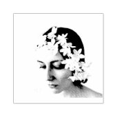 Briefmarke aus Kautschuk - Blume Gummistempel (Prägung)