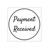 Briefmarke aus Kautschuk "eingegangene Zahlung" Gummistempel (Prägung)