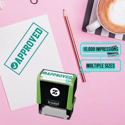 Briefmarke aus Kautschuk - genehmigt Permastempel