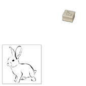 Briefmarke aus Kautschuk - Links gegenüber Kaninch Gummistempel (Stempel)