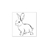 Briefmarke aus Kautschuk - Links gegenüber Kaninch Gummistempel (Prägung)