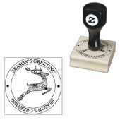 Briefmarke aus Kautschuk mit Springen von Hirschen Gummistempel (Stempel)