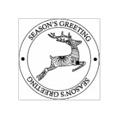 Briefmarke aus Kautschuk mit Springen von Hirschen Gummistempel (Prägung)