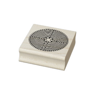 Briefmarke aus Kautschuk mit Vintagem Labyrinth Gummistempel