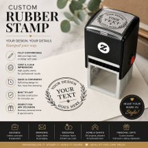 Briefmarke aus Kautschuk | Rund, vorbedruckt und v