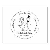 Briefmarke aus Kautschuk - Save the Date Gummistempel (Prägung)