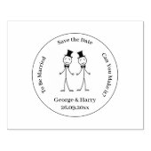 Briefmarke aus Kautschuk - Save the Date schwul Gummistempel (Prägung)