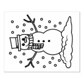 Briefmarke aus Kautschuk - Schneemann Gummistempel (Prägung)