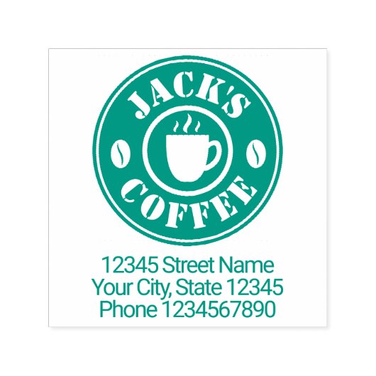 Briefmarke aus Kautschuk, selbstklebend Permastempel (Design)