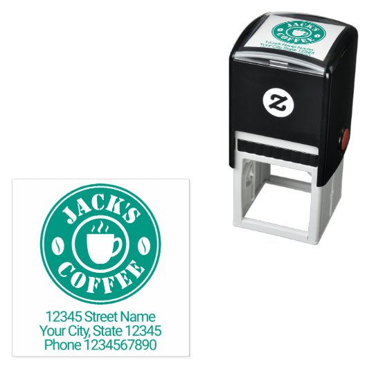 Briefmarke aus Kautschuk, selbstklebend Permastempel (Beispiel)