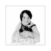 Briefmarke aus kinderportrait Kautschuk Gummistempel (Prägung)