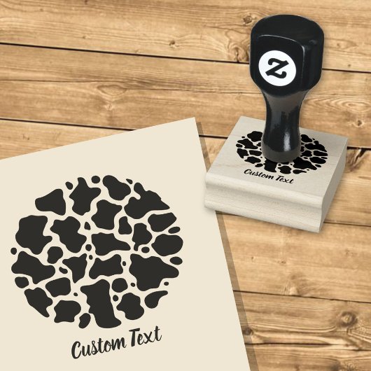 Briefmarke aus Kuhmuster Gummistempel